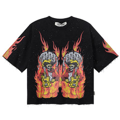 BKYS On Fire F-Terry Cropped Tee