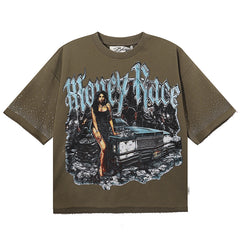 BKYS Money Race F-terry Cropped T-Shirts
