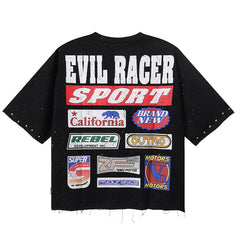 BKYS Evil Racer F-terry Cropped T-Shirts
