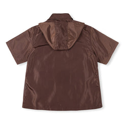 SAINT VANITY Embroidered Sporty Zipper Short-sleeved Jacket