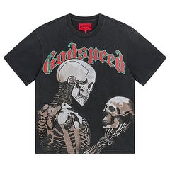 Godspeed Rider Vintage Biker Graphic Tee