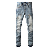 Purple Brand Crystal Diamond Jeans #9132