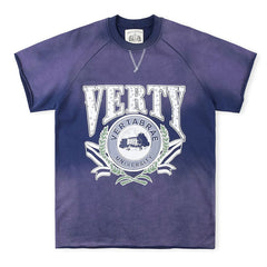 Verty University Crewneck Tee "Blue"