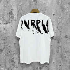 Purple Brand Paint-streaked logo T-Shirt