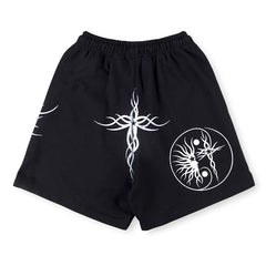 Hellstar Graphic-Print Cotton Shorts