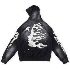 Hellstar Racer Hoodie Vintage Black