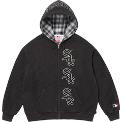 Supreme x Chicago White Sox Zip Up Hooded Sweatshirt black