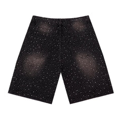 VALLEY Rhinestone Denim Shorts #8703