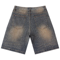VALLEY Rhinestone Denim Shorts #8703