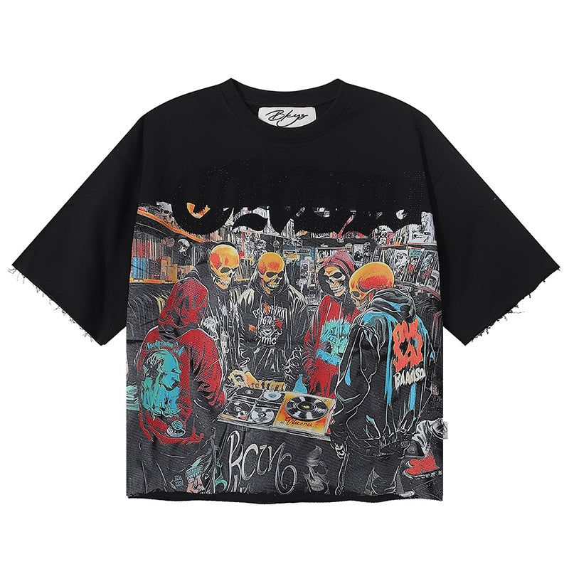 BKYS Skull Crew Cropped T-Shirt