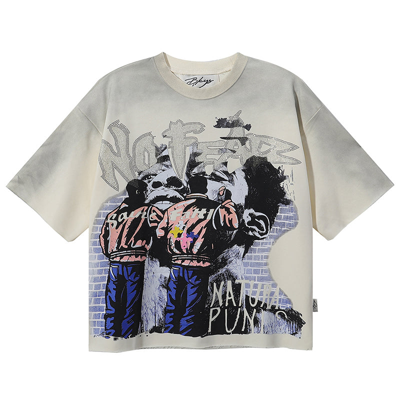 BKYS Natural Punks F-Terry Cropped T-Shirt
