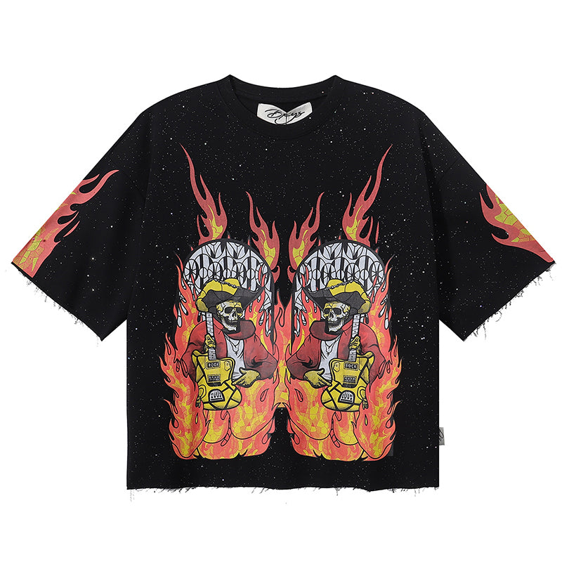 BKYS On Fire F-Terry Cropped Tee