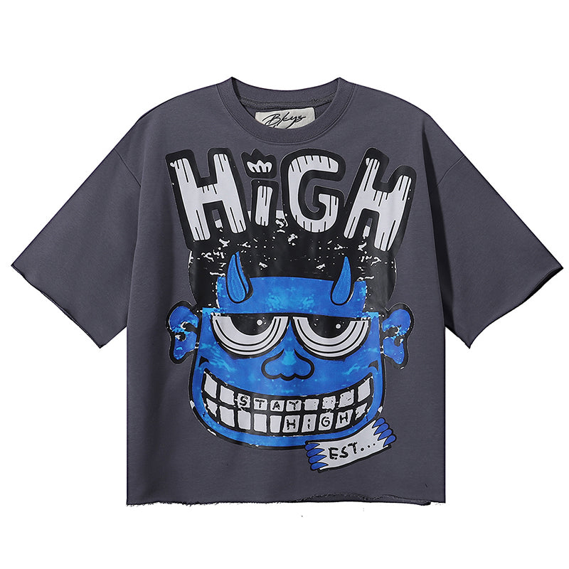 BKYS  Stay High F-Terry Cropped T-Shirts
