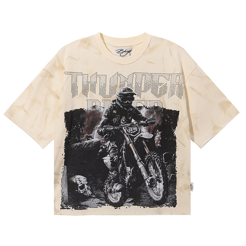 BKYS Thunder Ride F-terry Cropped T-Shirt