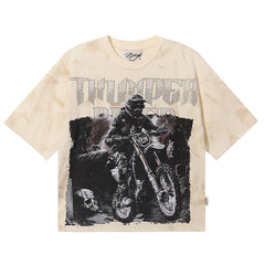 BKYS Thunder Ride F-terry Cropped T-Shirt