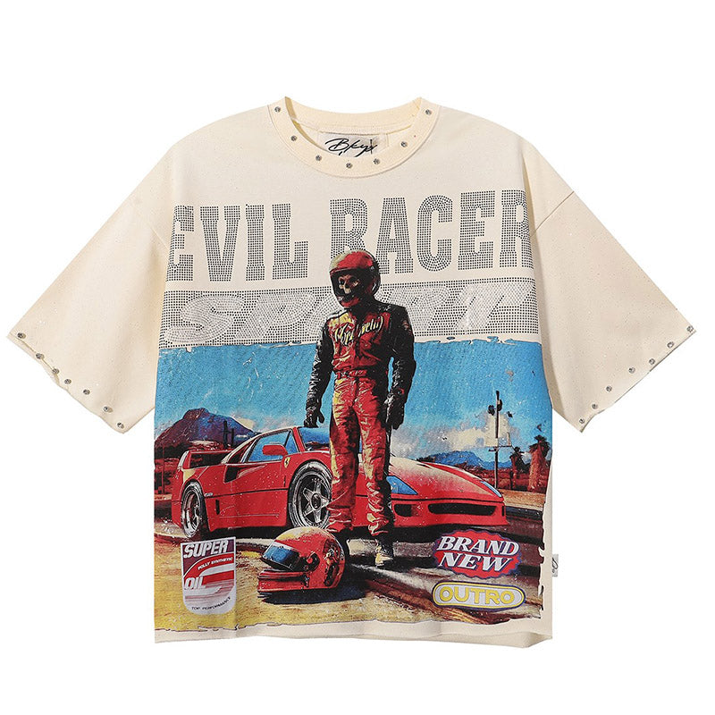 BKYS Evil Racer F-terry Cropped T-Shirts