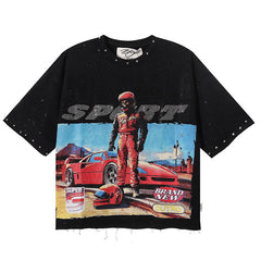 BKYS Evil Racer F-terry Cropped T-Shirts