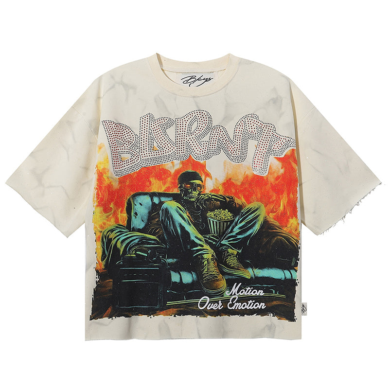 BKYS Burnt F-Terry Cropped T-Shirt