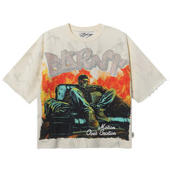 BKYS Burnt F-Terry Cropped T-Shirt