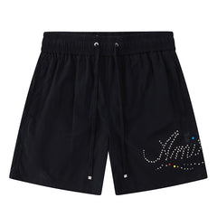 AMIRI Logo Studded Drawstring Shorts