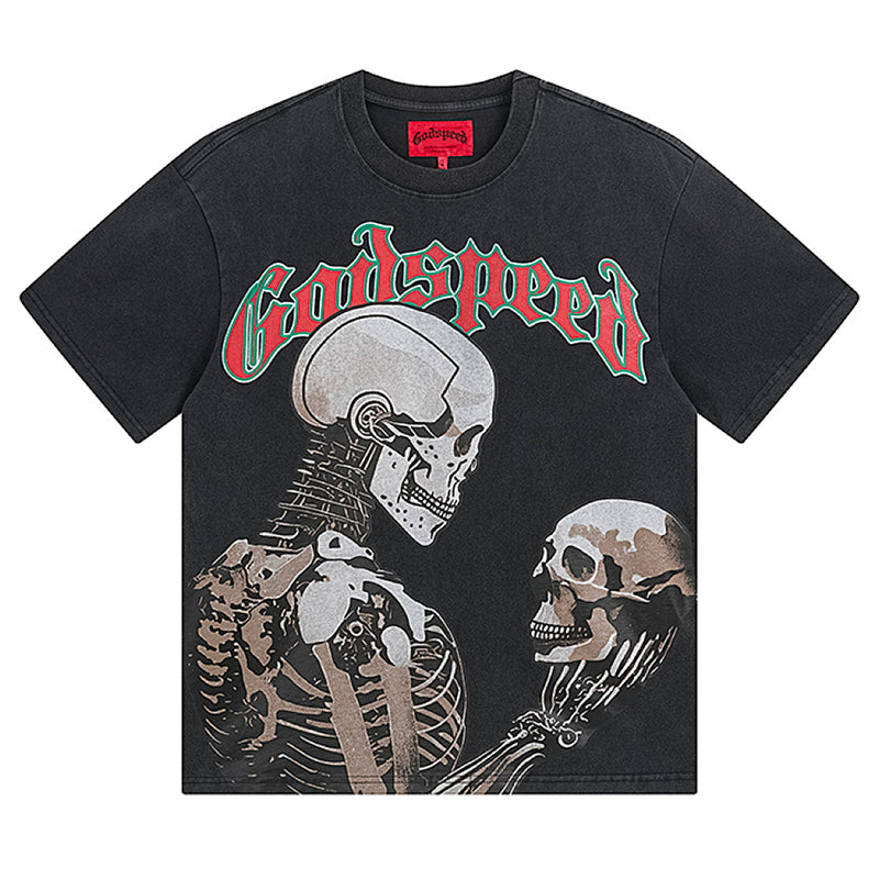 Godspeed Rider Vintage Biker Graphic Tee
