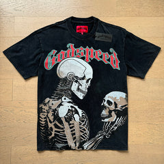 Godspeed Rider Vintage Biker Graphic Tee