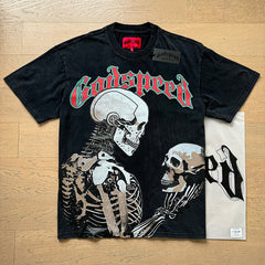 Godspeed Rider Vintage Biker Graphic Tee