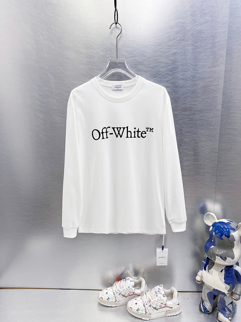 OFF-WHITE Logo Print  Long-Sleeve T-Shirt