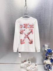 OFF-WHITE Cherry Blossom Print Long-Sleeve T-Shirt