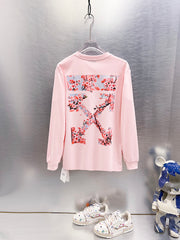OFF-WHITE Cherry Blossom Print Long-Sleeve T-Shirt