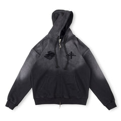 Vertabrae Embroidered Patch Logo Hoodie