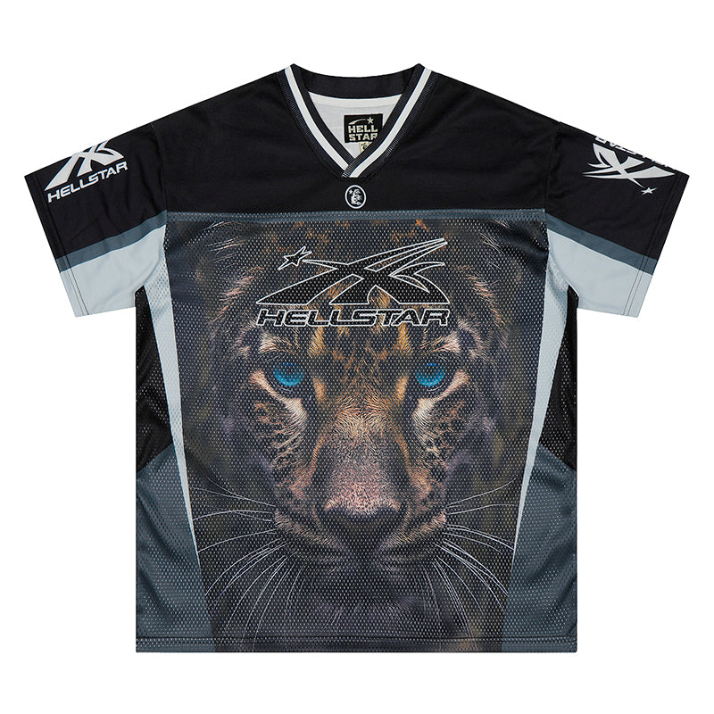 Hellstar Panther Print Mesh Jersey