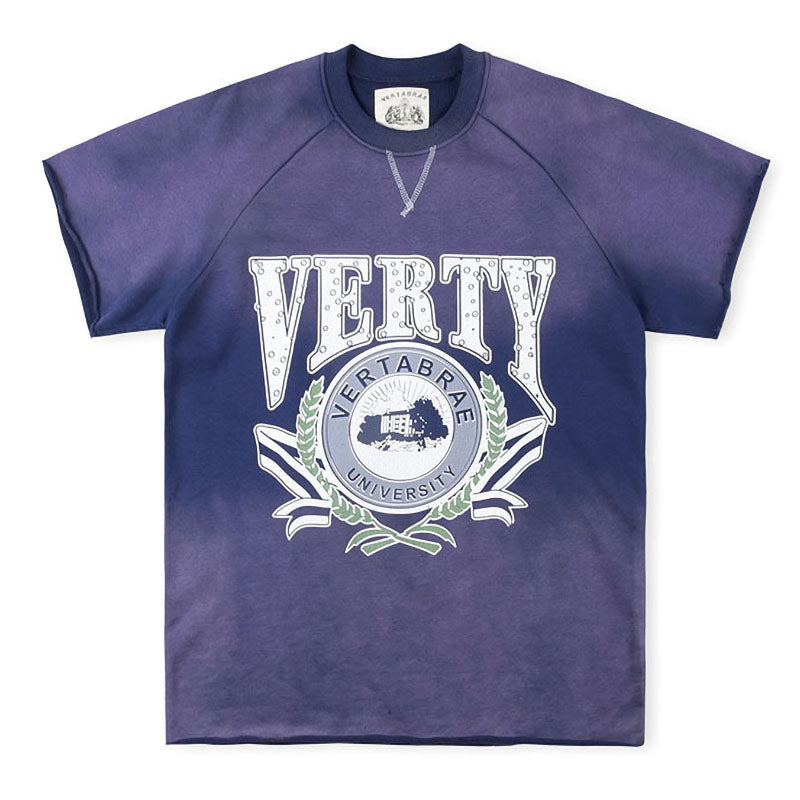 Verty University Crewneck Tee "Blue"