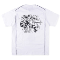 Sp5der Contrast Stitch Slub Tee