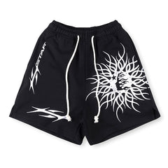 Hellstar Graphic-Print Cotton Shorts