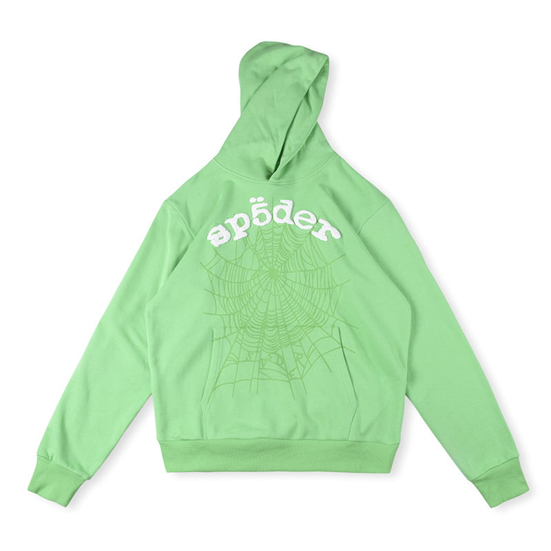 Sp5der Spider Web Hoodie-Green #8208
